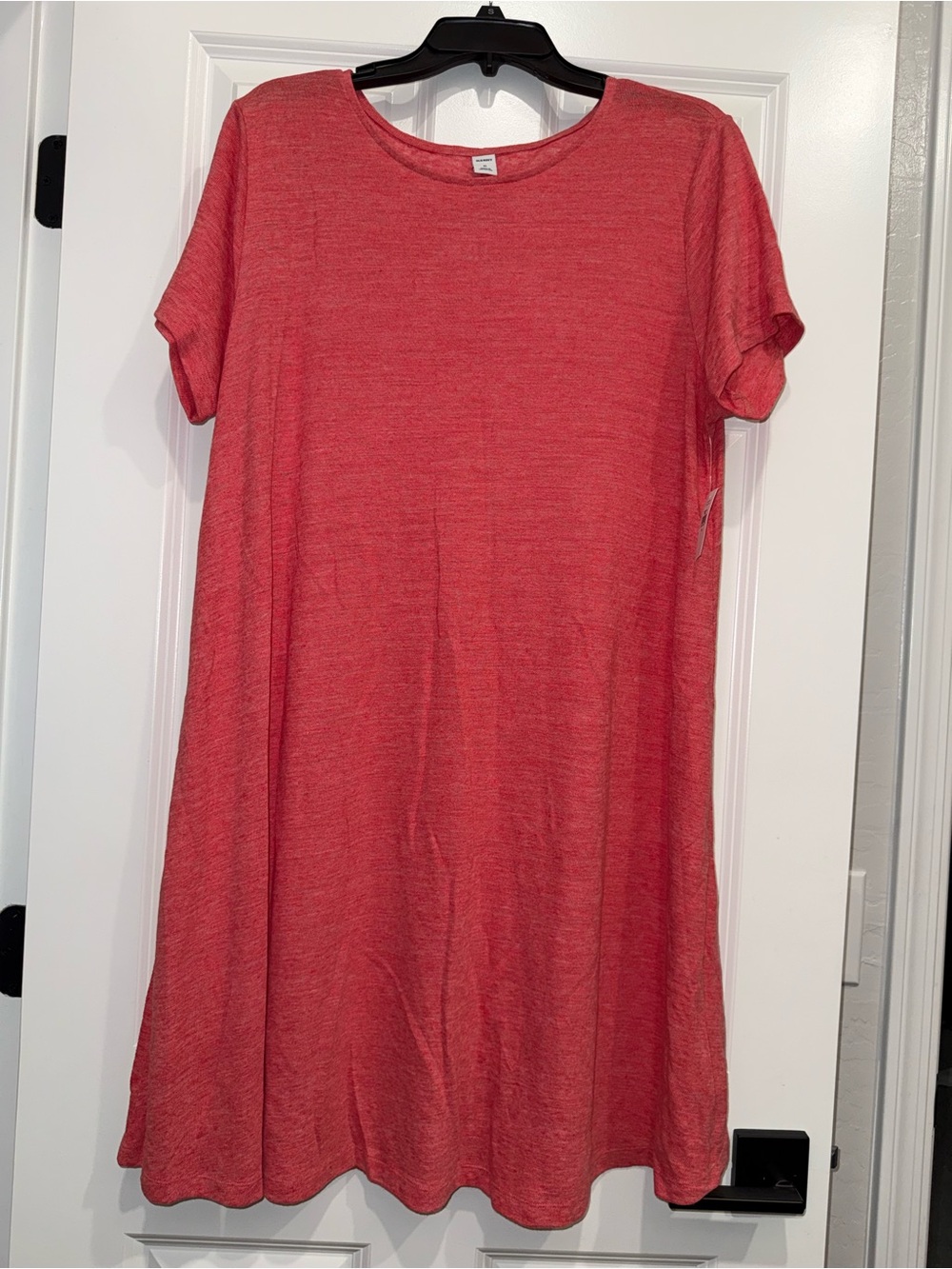 Casual Short Sleeve Coral Tee Dress